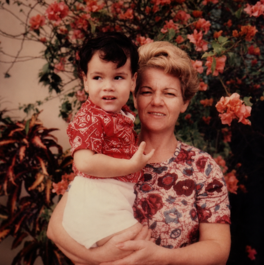 The founder as a child with his mother